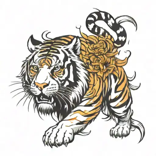 October 27 1998 Year Of The Tiger Tattoo Design Combining