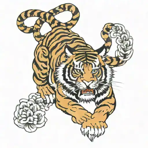 October 27 1998 Year Of The Tiger Tattoo Design Combining