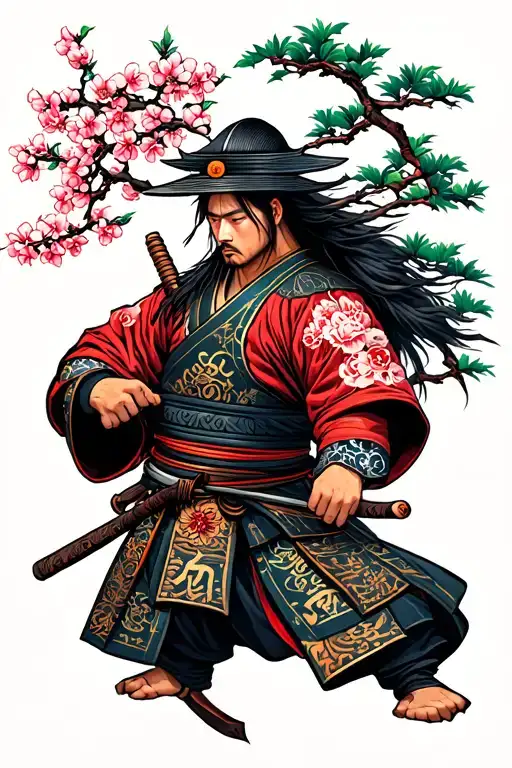 Make Me A Samurai Tattoo On A Japanese Cherry Tree