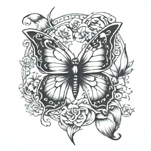 Memento Vivere With Butterfly
