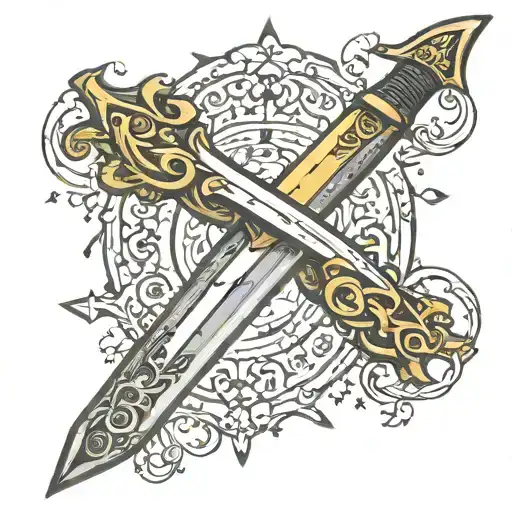A Longsword With Sparkles Around It