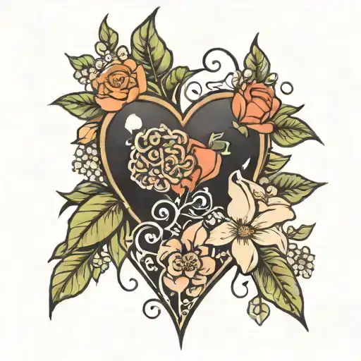 Heart And June Birth Flower