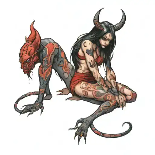 Succubus On Her Knees
