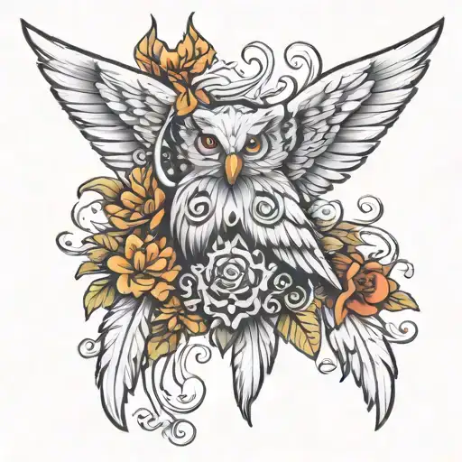 Paw And Wings On Each Side