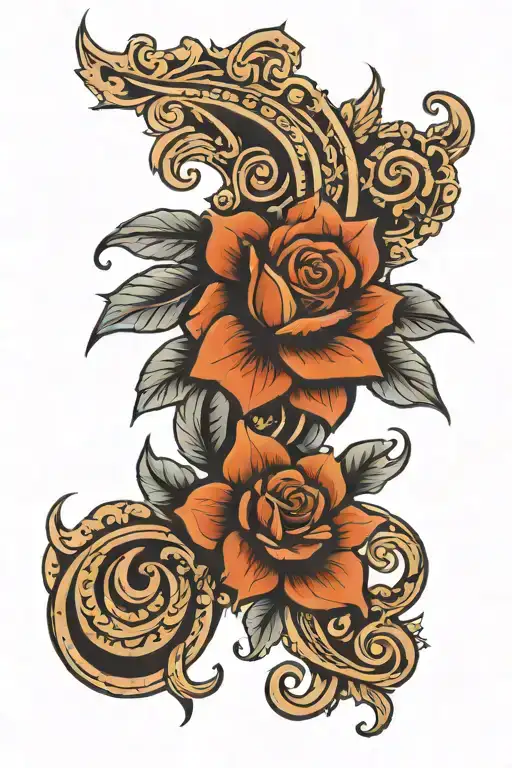 Tooled Leather Tattoo Design