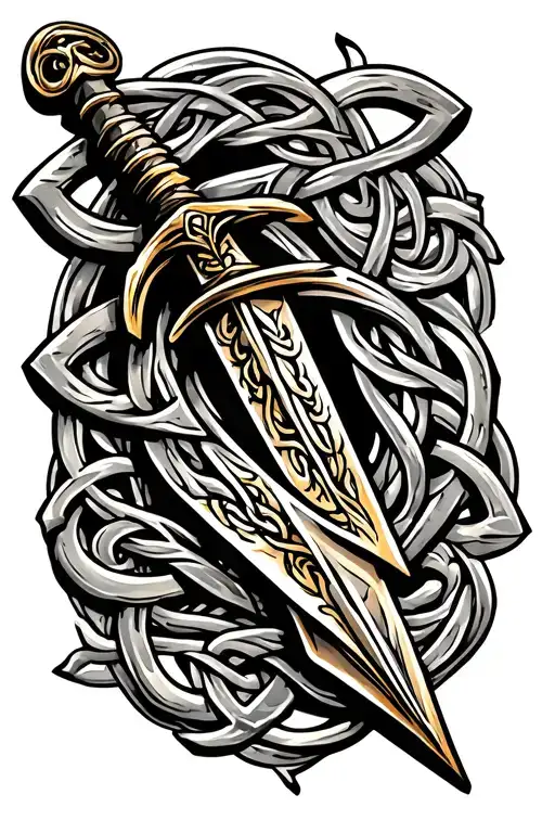 Celtic Dagger Intertwined
