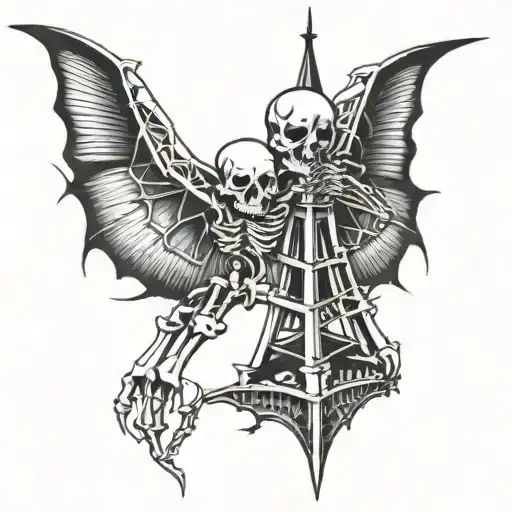 Skeleton Forming Like Eiffel Tower