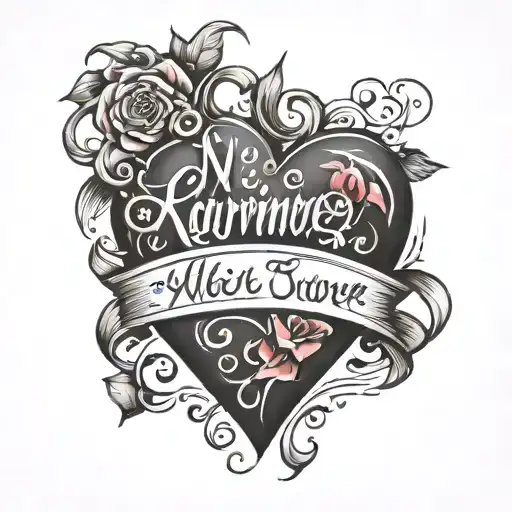 Lettering Inside Of A Heart