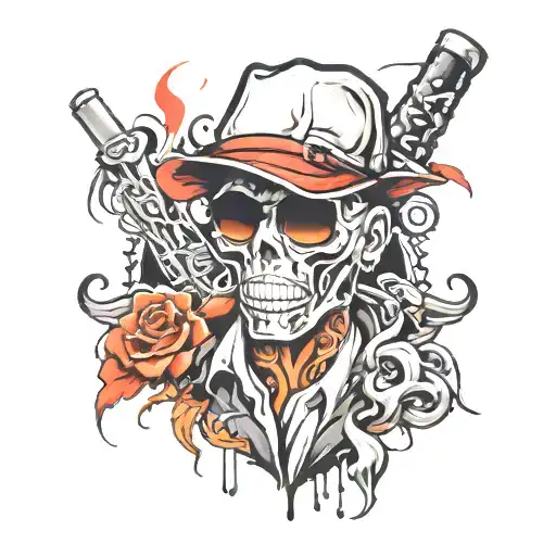 Gangster Wall Graffiti