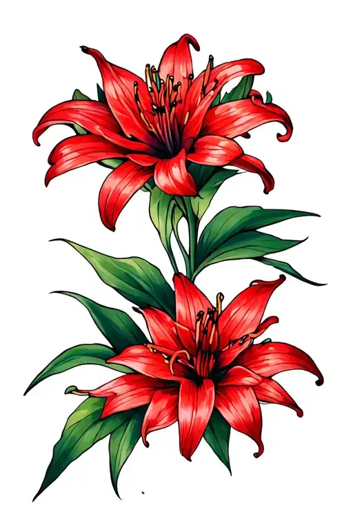 Red Spider Lily Flower