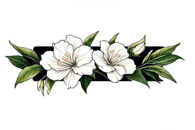 White Azalea Flower Moon