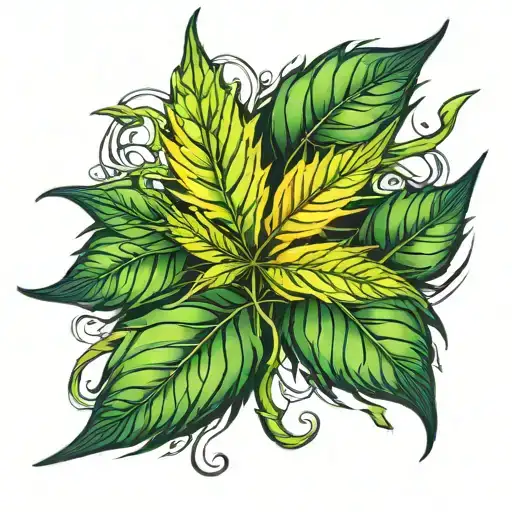 Weed Leaf Intertwined