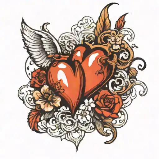 Two Heartpieces That Complete Each Other Half