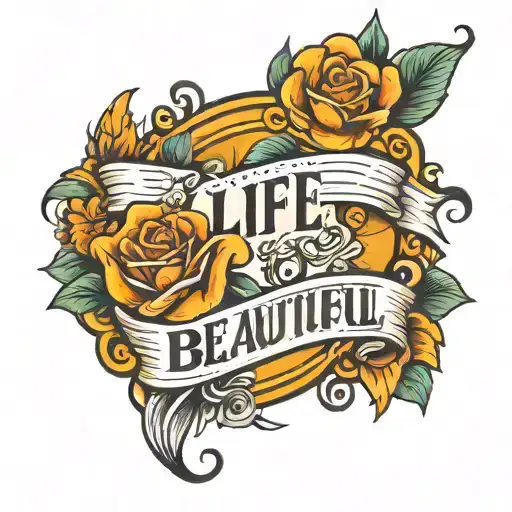 Inscription Life Is Beautiful