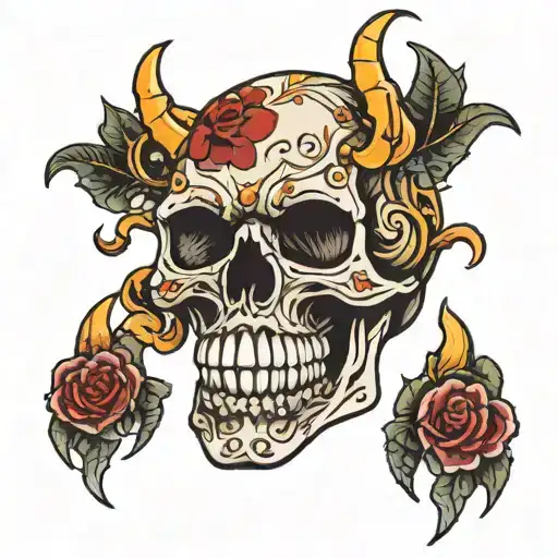 Skull Middle Finger