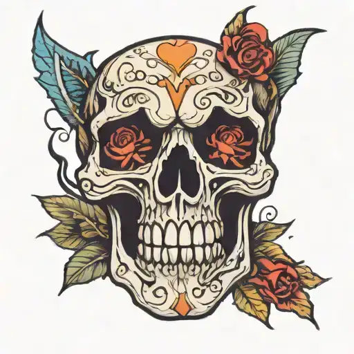 Dead Skull But With Light Shining Through The Eyes And Mouth