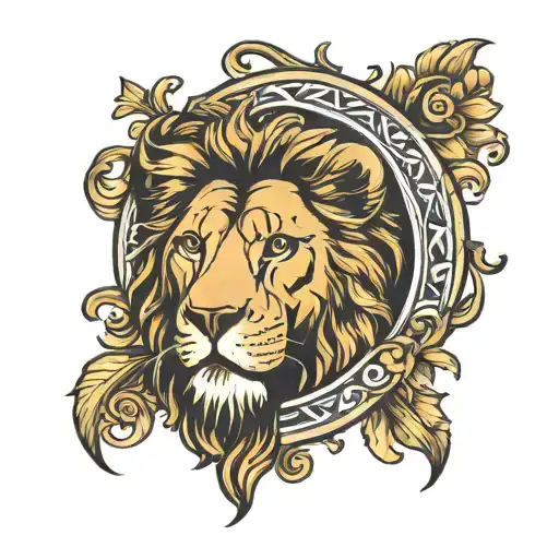 Leo Name On A Lion Head