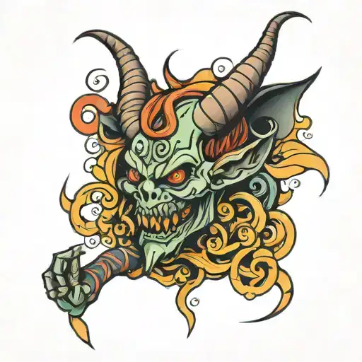 Leg Tattoo Demon