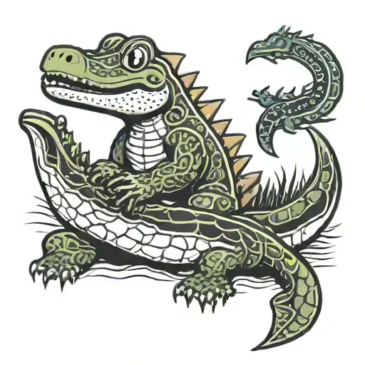 Kirby With An Alligator Full Body