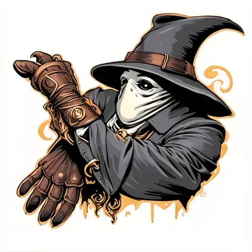 Plague Doctor With Freddy Kruegers Glove