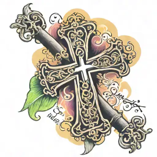 Cross With Bible Words