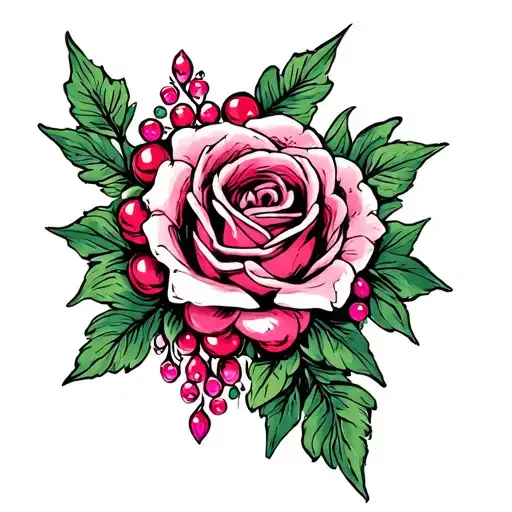 Rosy Beads Intertwined