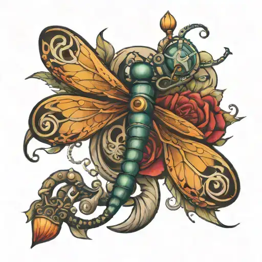 Dragonfly Around Anchor