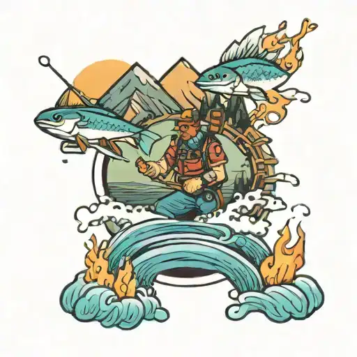 Mountains Water Fishing And Firefighting