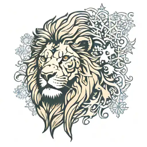Snowflakes And Lion