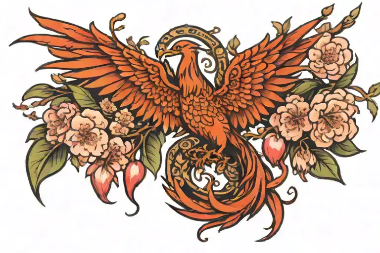 Phoenix With Cherry Blossoms Wrapping
