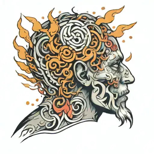 Anxiety Depression Overthinking Concept Exploded Head