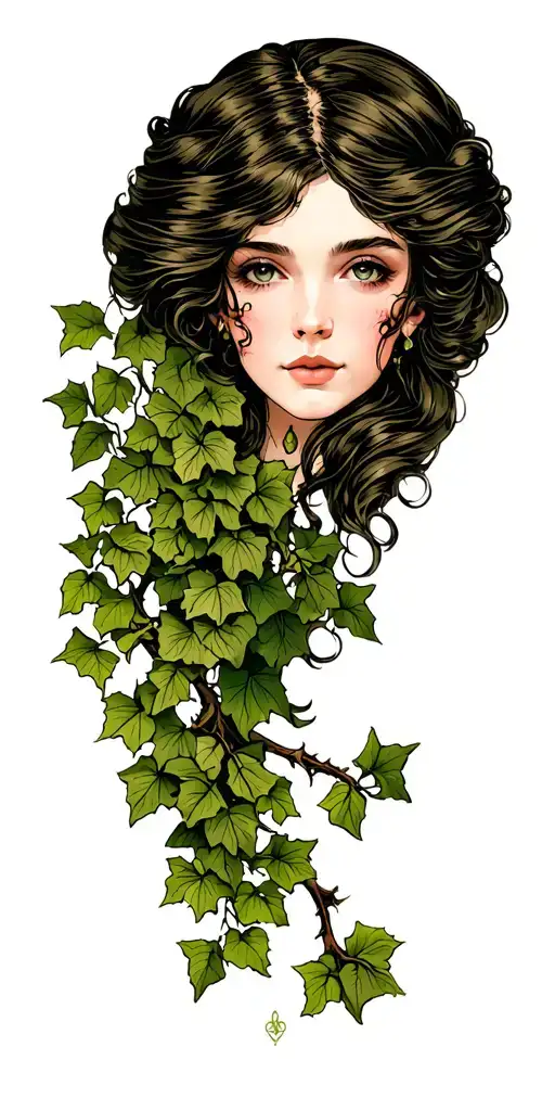 Art Nouveau Style Irish Ivy Vines