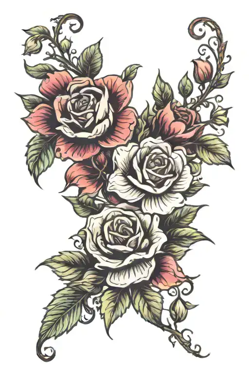 Flowers With Vines Growing With Rayden Logan And Jamie