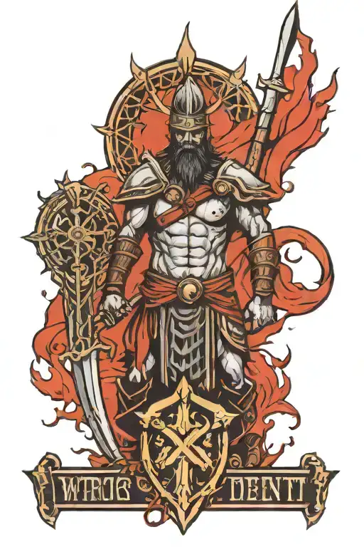 A Warrior And A Trident