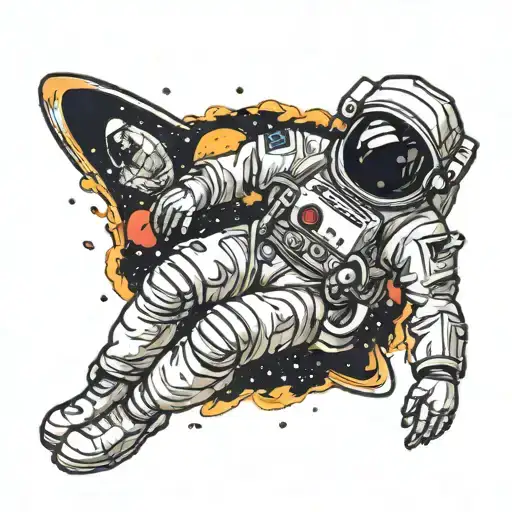 Astronaut Floating In Space
