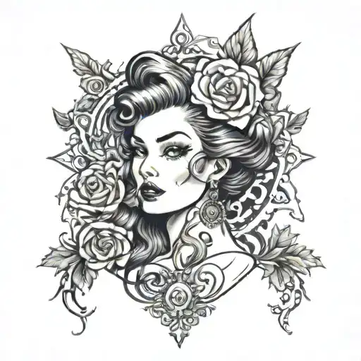 Pin-up Russian Sketch