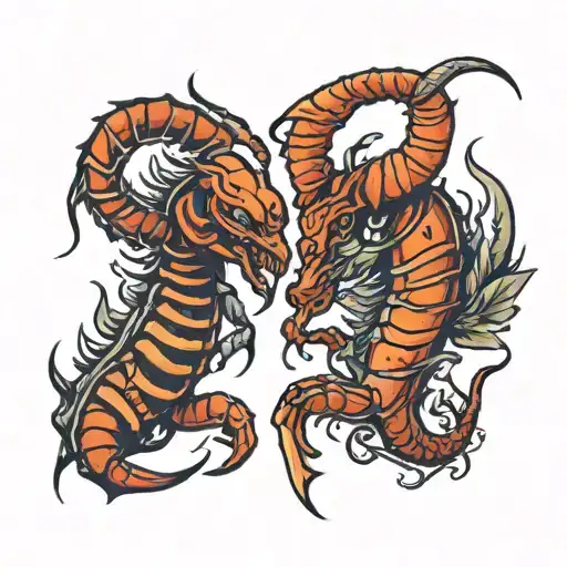 Scorpio And Ox Head Mixed