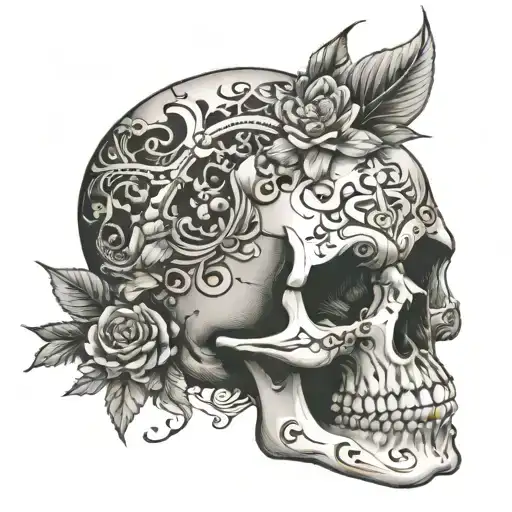 Skull Adorned With Jewwls