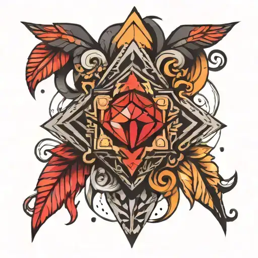 Geometric Tattoo Hidden Name Melano