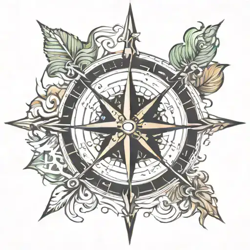 Wind Rose On A Compass