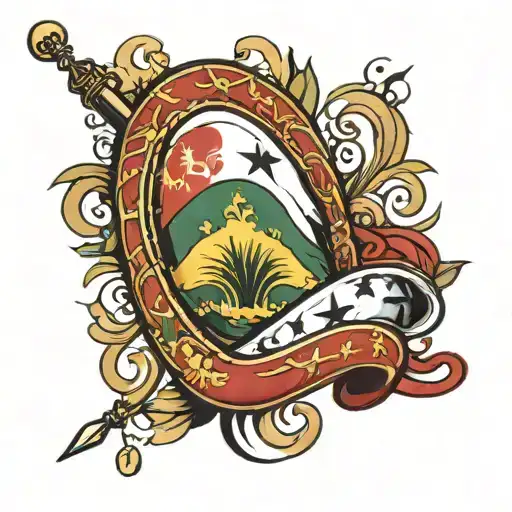 Creole Flag Downward Spiral