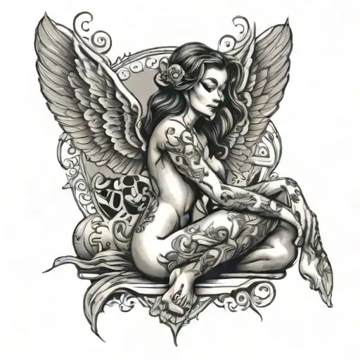 Nude Girl Sitting
