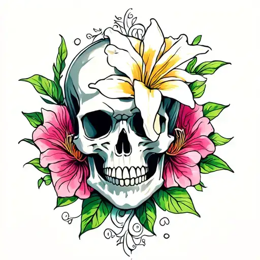 Lilly And Skull Surrounded