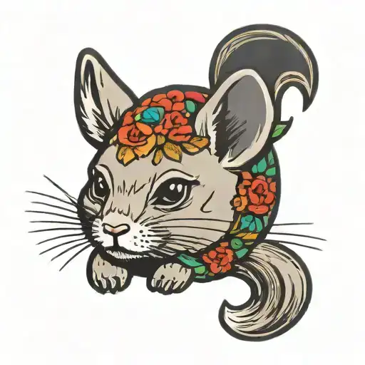 Embroidered Chinchilla