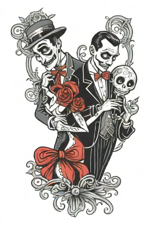 Barbara And Adam Morticia And Gomez Addams Jack And Sally
