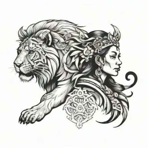 Female Shamanic Journey With Lion Head