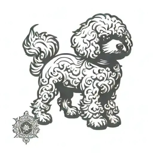 Bichon Frise Dog Silhouette Inside