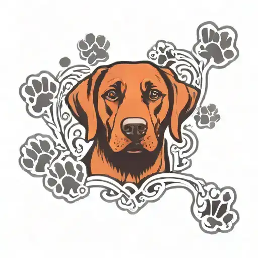 Black Lab With Paws Cute Style