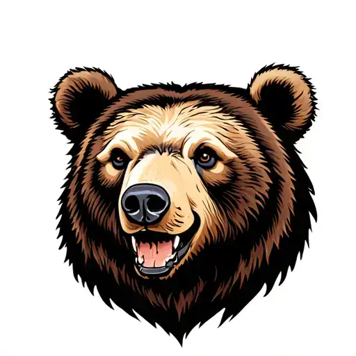 Bear Head With Names Incorporated Into The Design