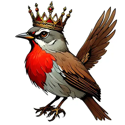 Wren Wearing Crown